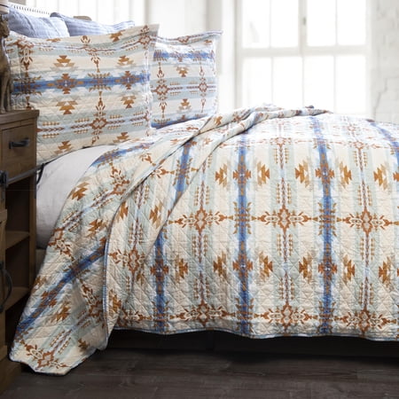 Western Aztec Country Bedding Set, Southwestern Microfiber Quilt Set, Western Stack Rock, King