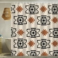 thumbnail image 1 of Western Aztec Shower Curtain Boho Abstract Pattern Geometric Vintage Shower Curtain with Hooks 72x72 Inch Waterproof Polyester Bathroom Curtain (Geometric Aztec), 1 of 6