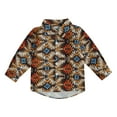 thumbnail image 1 of Western Baby Boy Clothes 6M 12M 18M  24M  2Y 3Y 4Y Long Sleeve Cow Print Shirts Button Down Lapel Tops Tees Fall Winter Clothes, 1 of 10