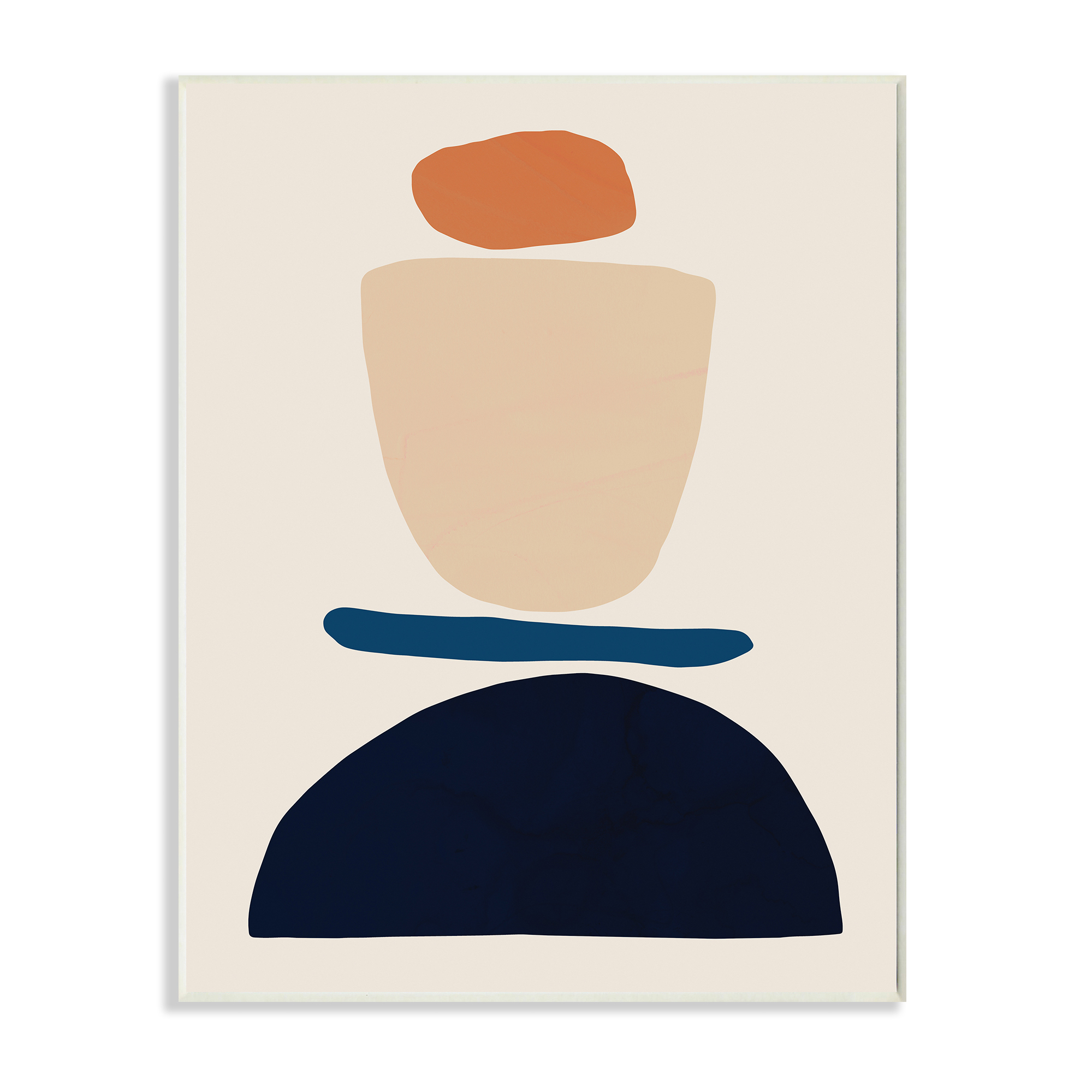 Stupell Industries Western Balanced Abstract Shapes Orange Blue,10 x 15,Designed by Victoria Barnes