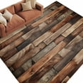 thumbnail image 1 of Western Barn Door Area Rugs Collection 6'x9', Vintage Farmhouses Wooden Door Brown Non Slip Indoor Rectangle Throw Runner Rug Floor Mat Carpet for Living Room Dining Table Bedroom Nursery, 1 of 9