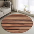 thumbnail image 1 of Western Barn Door Round Area Rug 4Ft Washable Circle Rugs for Bedroom Dining Room, Country Farmhouses Wooden Grain Brown Non-Slip Carpet Floor Mats Indoor Outdoor Carpet Runner Aesthetic Home Decor, 1 of 8