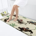 thumbnail image 1 of Western Bathroom Rugs Wild Horse Desert Cactus Non-Slip Bath Rugs Farmhouse Country Bathroom Rugs Set American Wild West Desert with Cowboys Bathroom Rug Mat 17X48inch, Soft and Absorbent Bath Rugs, 1 of 3