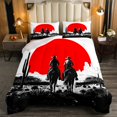 thumbnail image 1 of Western Bedding Sets Full,Horse Comforter Set Tropical Cactus Red Sun Quilt,Cowboys Gifts for Women Cowboy Western Decor for Home,Black and White, 1 of 5