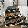 thumbnail image 1 of Western Bedroom Throw Blanket for Bed Couch Black Boho Aztec Baby 30"X40" Fleece Blanket for Kids Men Women Southwestern Sherpa Blanket Exotic Tribal Bohemian Geometric Flannel Blanket Warm Cozy, 1 of 6