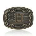 thumbnail image 1 of Western Belt Buckle Men Initial Letter ABCDJRM to Z Rodeo Cowboy Belt Buckles（Without belt）, 1 of 4