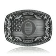 thumbnail image 1 of Western Belt Buckle for Men Women, Initial Letter ABCDJRM to Z Silver Cowboy Belt Buckles American Flag Accessories, 1 of 5