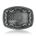 thumbnail image 1 of Western Belt Buckle for Men Women, Initial Letter ABCDJRM to Z Silver Cowboy Belt Buckles American Flag Accessories, 1 of 5