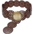 thumbnail image 1 of Western Belts for Women Wide Hollow Disc Leather Belt Cowgirl Waist Belt for Jeans Dresses with Metal Buckle, 1 of 7