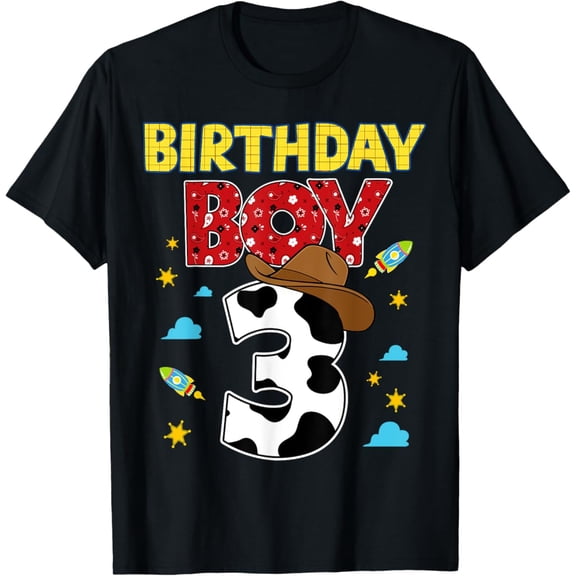 Western Birthday Cow3 Years Old 3Rd Birthday Unisex Men Women T-Shirt S-5Xl - Best Birthday Gifts