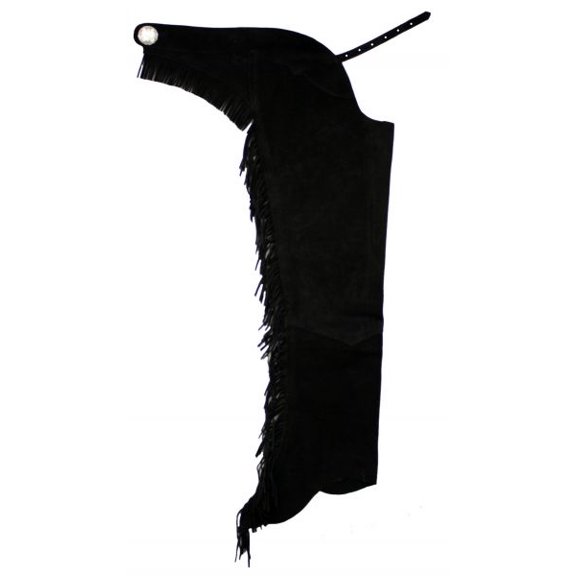 Western Black Suede Leather Rodeo/Show Chaps