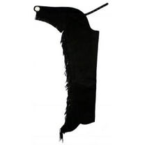 Western Black Suede Leather Rodeo/Show Chaps