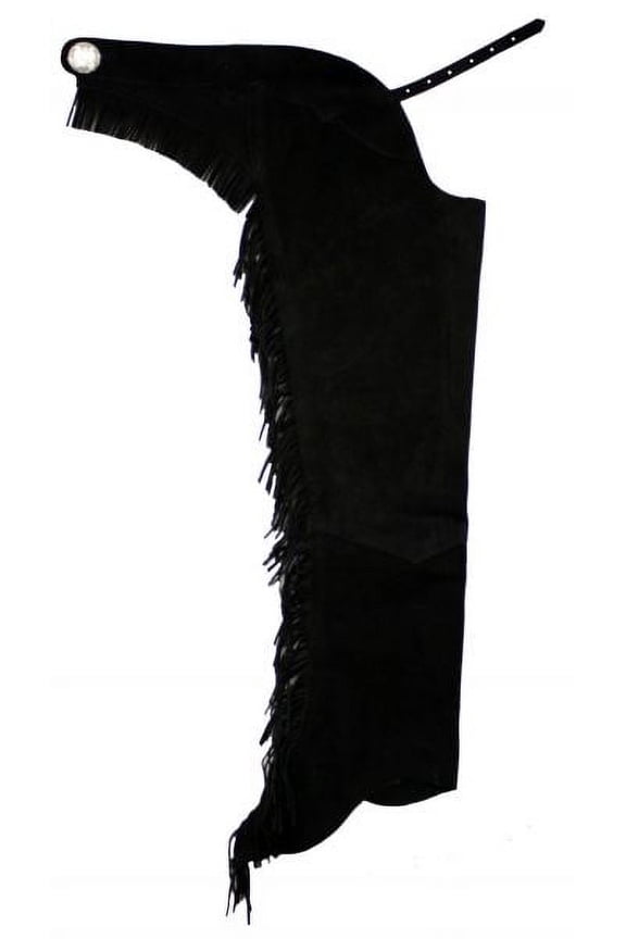 Western Black Suede Leather Rodeo/Show Chaps