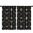 thumbnail image 1 of Western Blackout Curtains, Southwest Tribal Aztec Bull Skull Cowboy Theme Rustic Rural Western Boho Curtains for Bedroom Living Room Kitchen Farmhouse Decor Drapery Treatments 2 Panels, 52"x84" Inch, 1 of 5