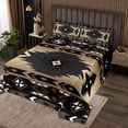 thumbnail image 1 of Western Boho Bedspread Set Twin,Aztec Coverlet Set Tribal Arrow Quilt Set Rustic Home Decor,Bohemian Stripes Western Room Decor for Teen Southwestern Decor,Black Brown, 1 of 4