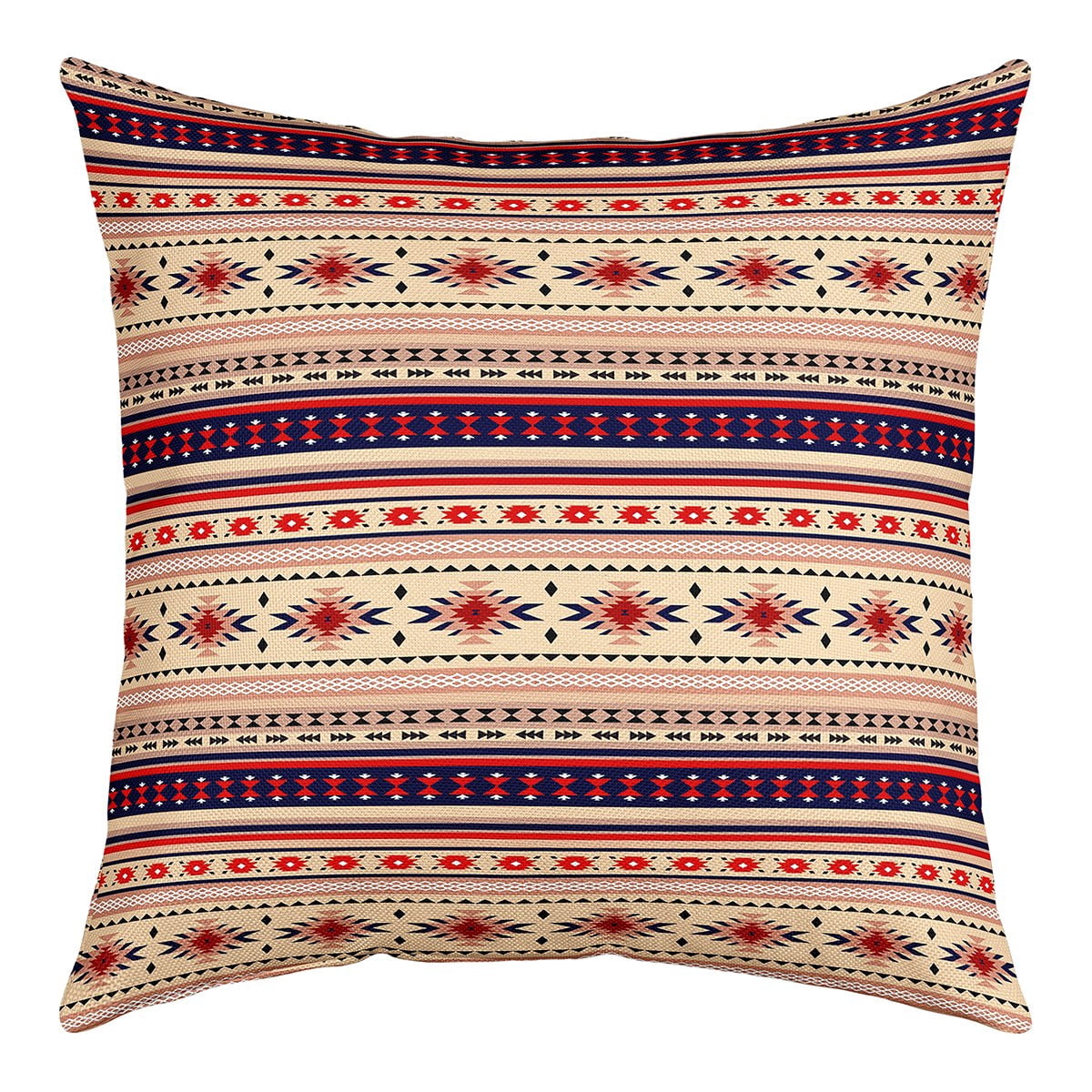 Western Boho Throw Pillow Cover,Aztec African Indian Decorative Square ...