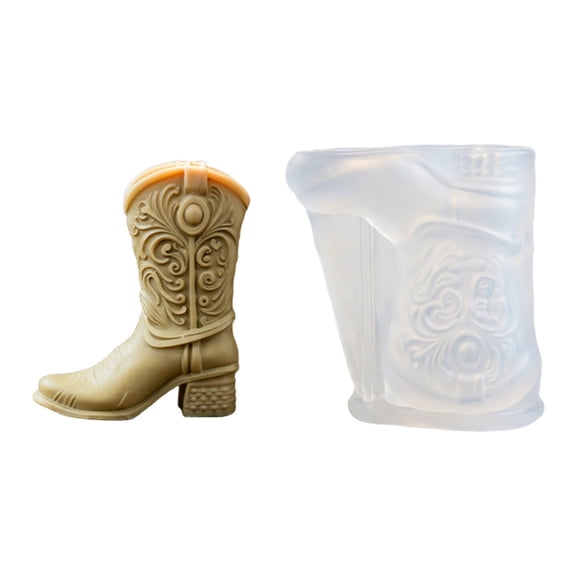 Western Boot Casting Form for Epoxy Art and Gypsum Display Projects