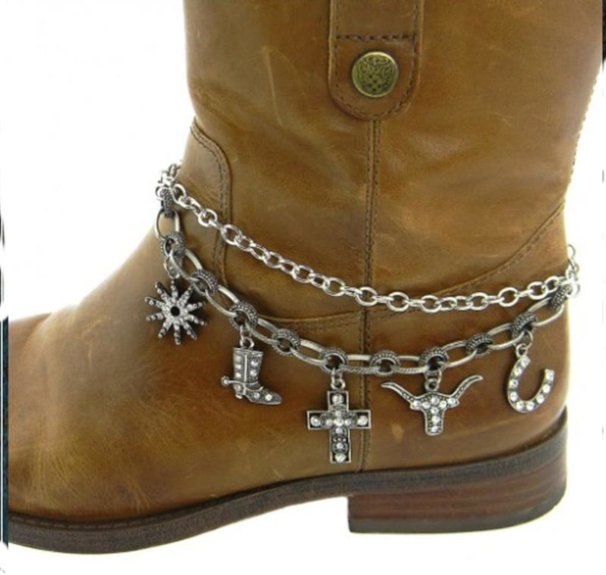 Western Boot Jewelry Chain Anklets Multiple Cowgirl Cowboy Western