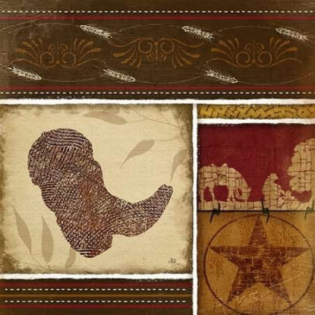 Western Boot - Red Canvas Art - Jennifer Pugh (24 x 24)