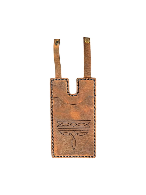 Western Boot Wallet Leather Boot Wallet for Women Handmade Leather Boot Card Holder Cash Pocket Leather Boot Attachment,Brown,Western