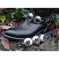 thumbnail image 1 of Western Boots Boot Chains Black Topgrain Cowhide Leather W 3 Big Silver Conchos, 1 of 2