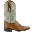 thumbnail image 1 of Western Boots Mens Embroidery Wide Square Toe Cafe 12293-03, 1 of 4