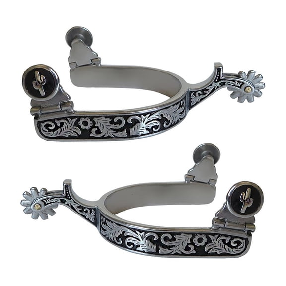 Western Boy Spur with Rowel Stainless Steel Horse Boot Decoration Mens Roping Spur Horse Riding Accessories