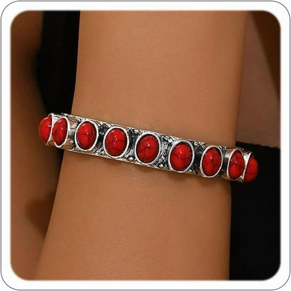 Western Bracelets for Women Country Concert Outfits Boho Cuff Bracelet Cowgirl Turquoise Jewelry Western Accessorie