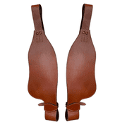Western Brown Leather Pair Plain Smooth Replacement Fenders Set Horse Saddle