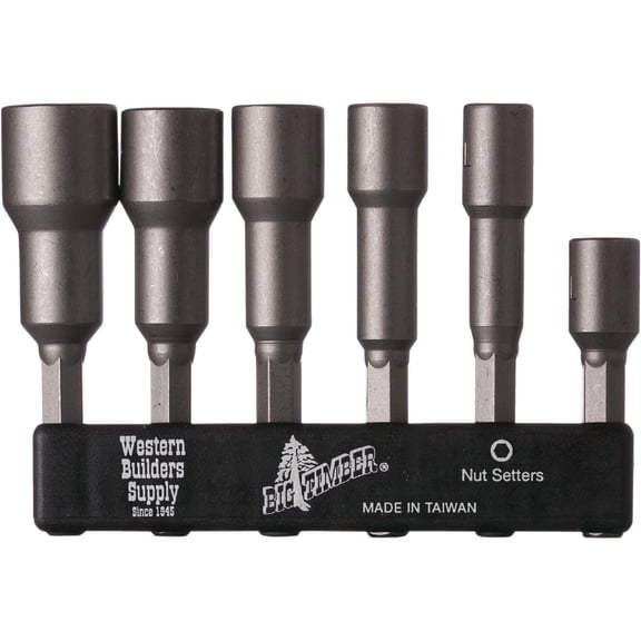 Western Builders Supply Big Timber 6-Piece Nutdriver Bit Set - Pack of 8