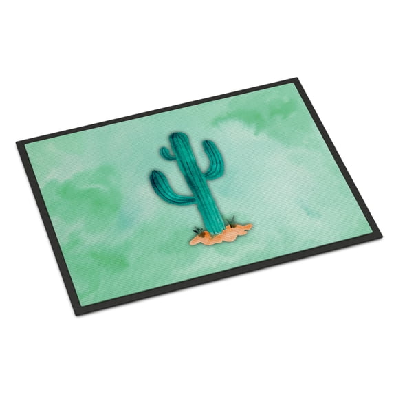 Western Cactus Watercolor Door Mat