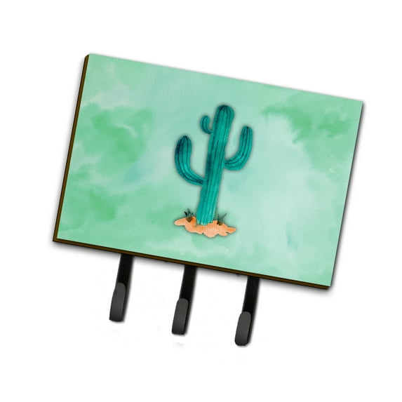 Western Cactus Watercolor Leash or Key Holder