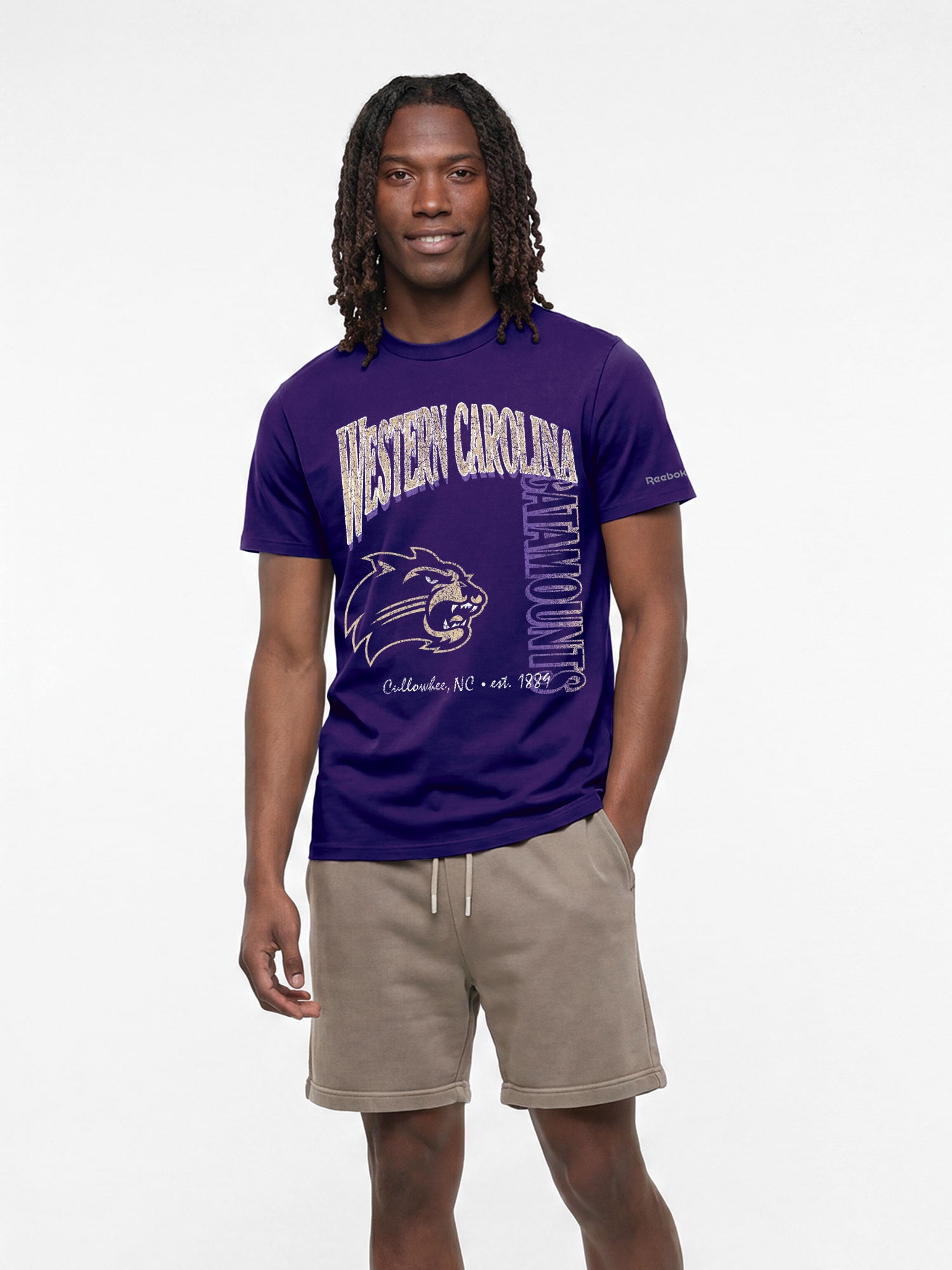 Western Carolina Catamounts Reebok Mens Crew Neck Short Sleeve T-Shirt