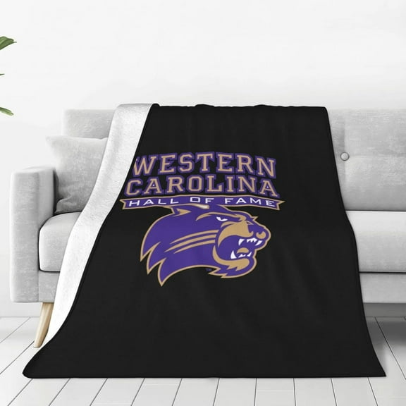 Western Carolina University Fleece Blanket, Very Soft Microfiber Flannel Blanket for Couch Warm and Cozy for All Seasons