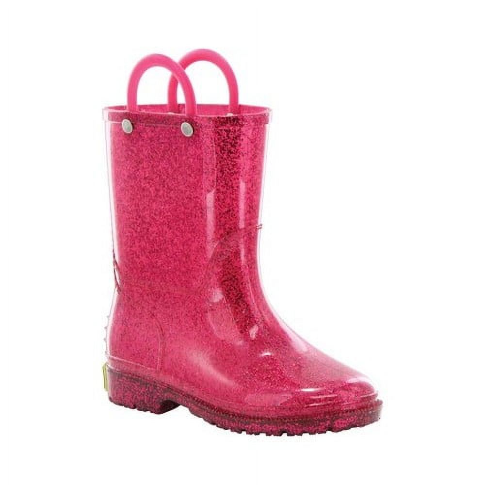 Western Chief Girls' Pink Glitter Rain Boot - image 1 of 2