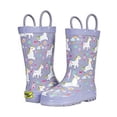 thumbnail image 1 of Western Chief Kids Waterproof Printed Rain Boot with Pull on Handles, Lilac, 1, 1 of 1