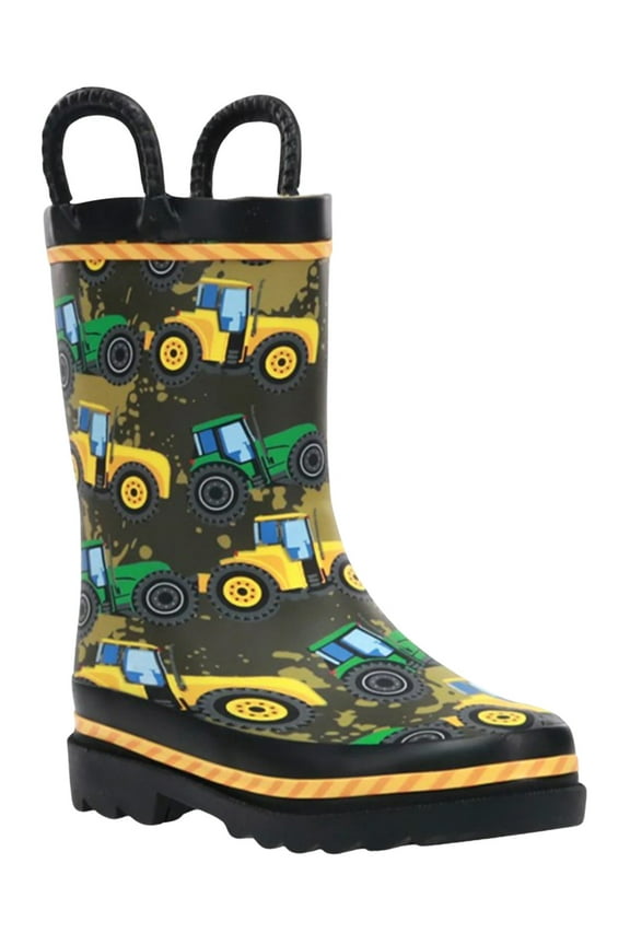 Tractor Tough Toddler Boys' Rain Boot Black