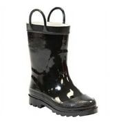 Unisex Kids Waterproof Rain Boot, Black, 12