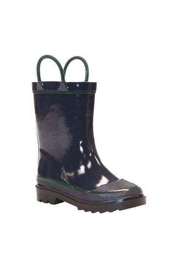 Unisex Kids Waterproof Rain Boot, Navy, 3