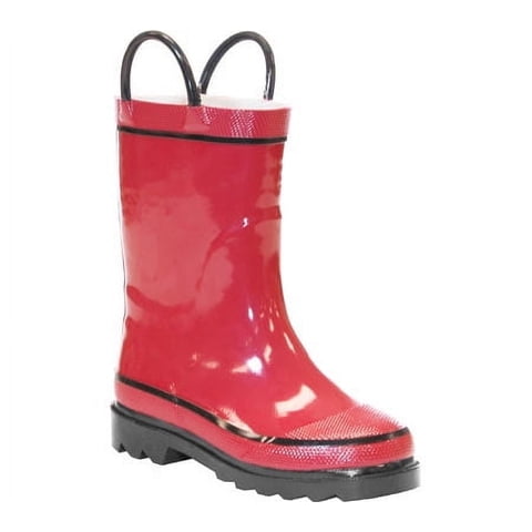 Unisex Kids Waterproof Rain Boot, Red, 13