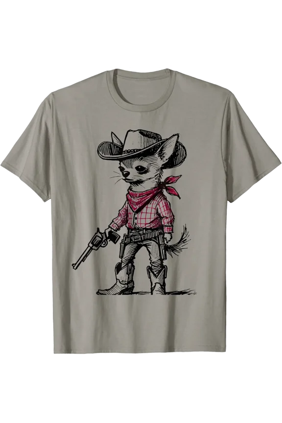 Western Chihuahua Cowboy Dog Meme T-Shirt