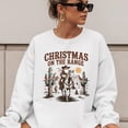 thumbnail image 1 of Western Christmas Sweatshirt: Cowboy Santa, Desert Cactus Sweatshirt, 1 of 4