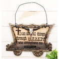 thumbnail image 1 of Western Chuckwagon With Longhorn Cow Skull Barbed Wires Bible Verse Wall Decor, 1 of 9