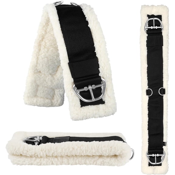 Western Cinch Horse Girth 30" - Soft 25mm Thick Fleece Padding & Non-Slip Nylon Webbing with Stainless Steel Buckles - Comfortable, Durable, and Easy to Install for Western Saddles