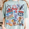 thumbnail image 1 of Western Collage 4th of July T-Shirt – Retro Patriotic Cowboy Graphic for Vintage USA Country Vibes, 1 of 5