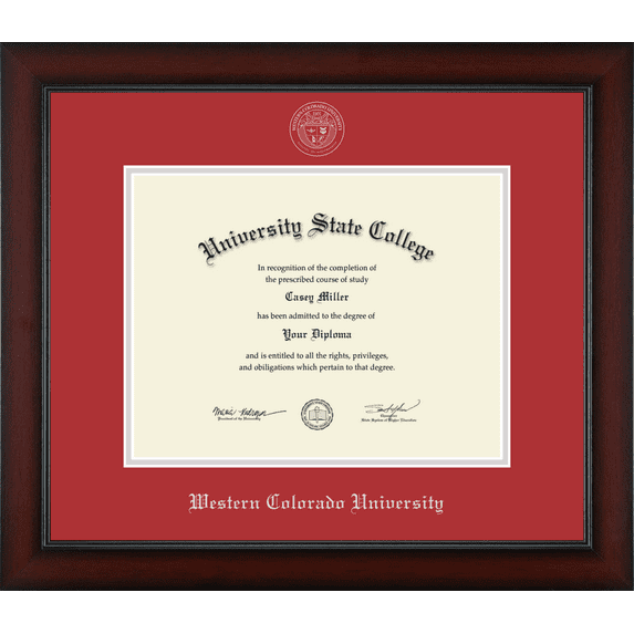 Western Colorado University Diploma Frame, Document Size 11" x 8.5"