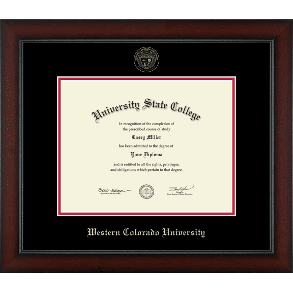 Western Colorado University Diploma Frame, Document Size 11" x 8.5"