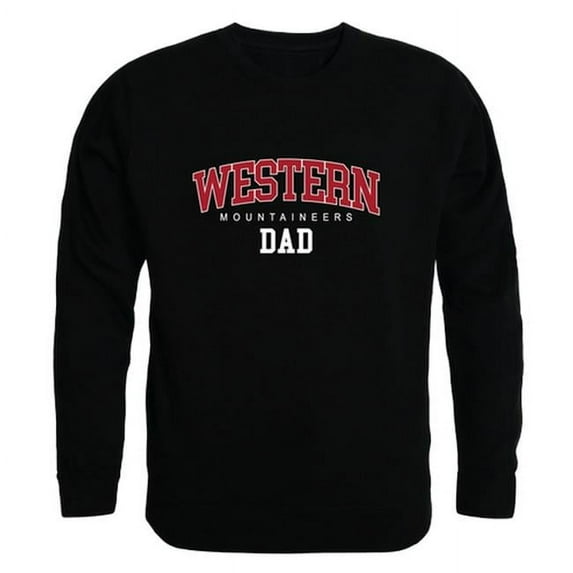 Western Colorado University Mountaineers Dad Crewneck Sweatshirt, Black - Extra Large