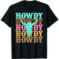 thumbnail image 1 of Western Country Leopard Howdy Bull Skull Cowgirl Rodeo T-Shirt, 1 of 5