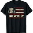 thumbnail image 1 of Western Country Men Teen Boy Kid Rodeo Southern Retro Cowboy T-Shirt, 1 of 4